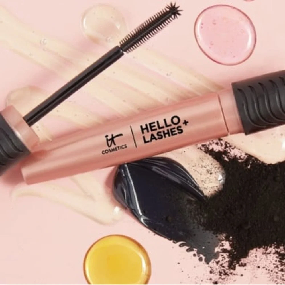IT COSMETICS HELLO LASHES+ Lash Loving Volumizing Mascara with Serum, Black, NIB